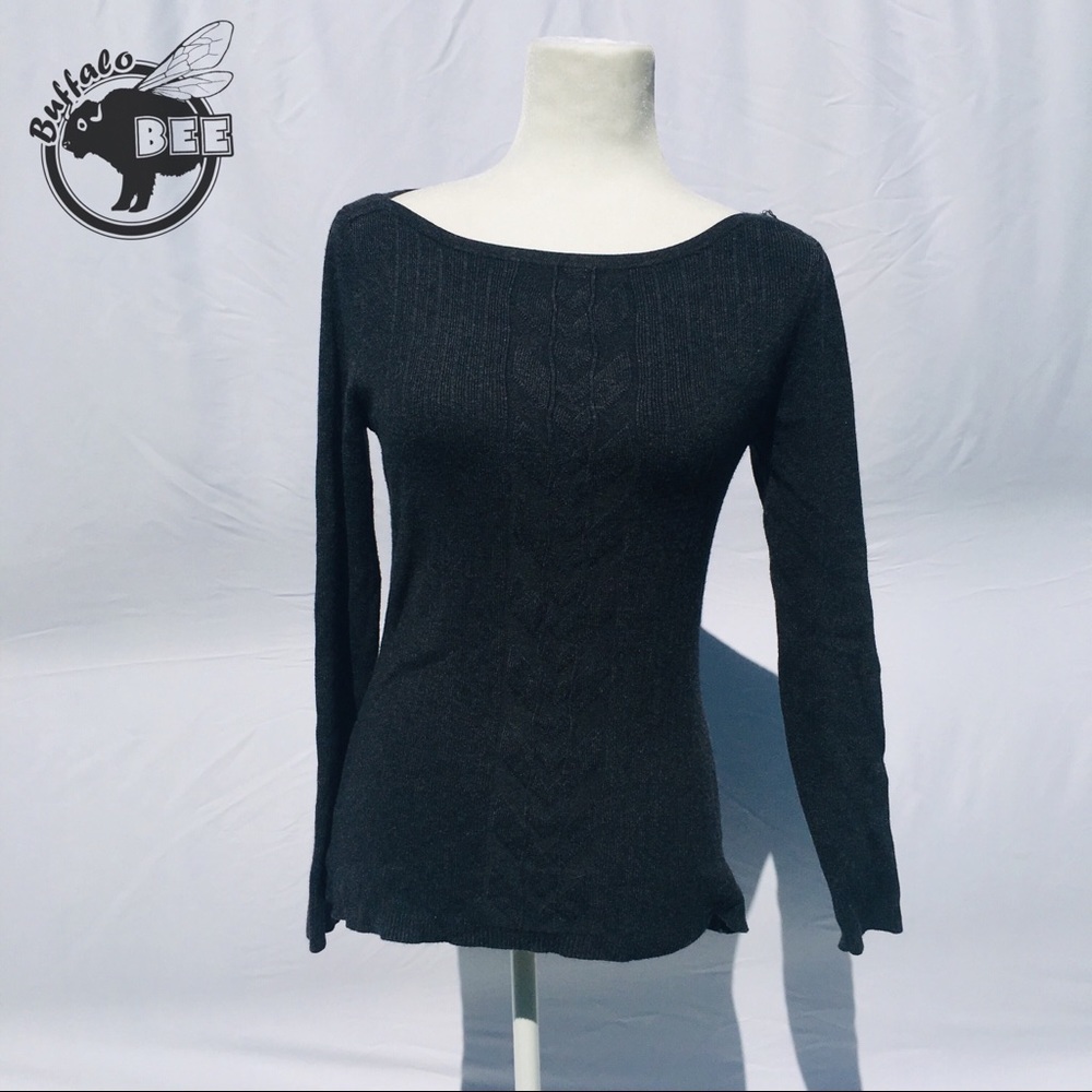White House Black Market dark grey sweater size S